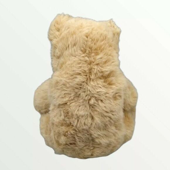 Vintage EDEN NY Shaggy Teddy Bear Vinyl Nose Airbrushing Spots Tan Brown Korea - Picture 9 of 10